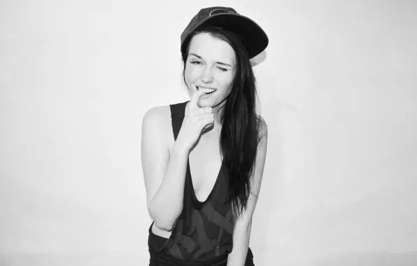 Girl, brunette, girl, smile, cute, swag