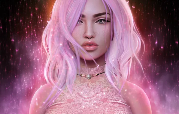 Look, girl, face, background, hair, lips