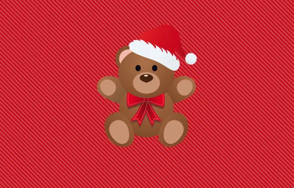 Minimalism, New Year, Bear, Christmas, Bear, Background, Holiday, Mood