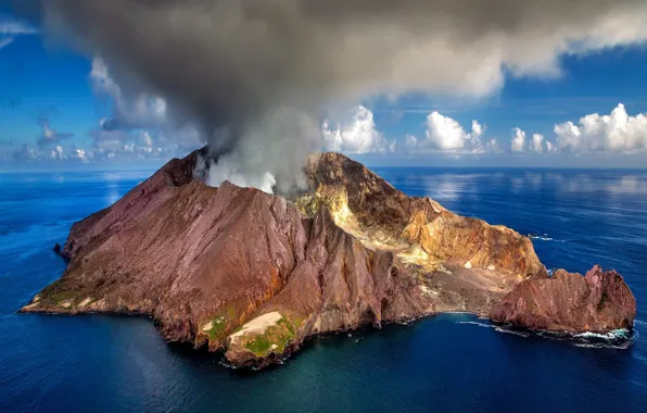 Picture water, body, island, the volcano, New Zealand, brown, water, brown