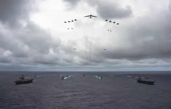 Picture sea, weapons, George Washington, Carl Vinson, Carrier Strike Groups