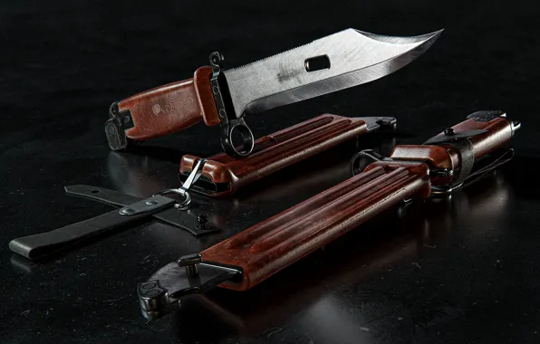 Wallpaper USSR, AKM, Bayonet-knife 6X4 for mobile and desktop, section