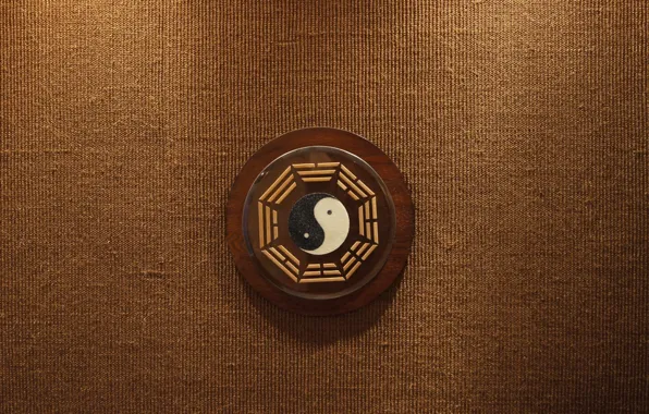 Background, tree, sign, texture, symbol, brown, beige, Yin-Yang
