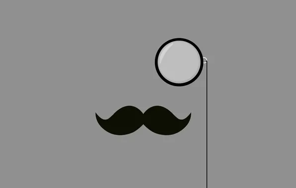 Picture mustache, glasses, monocle, Hercule Poirot