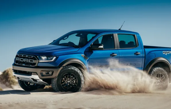 Sand, Ford, Raptor, pickup, Ranger, 2019