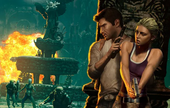 Nathan Drake and Elena - Nathan Drake & Elena Fisher