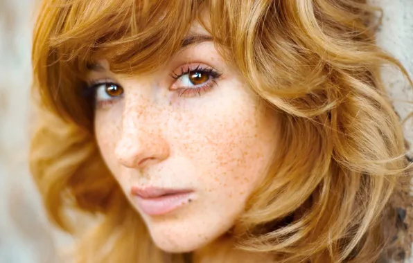 Freckles, red, girl, redhead, actress, freckles, Kerekes Vice