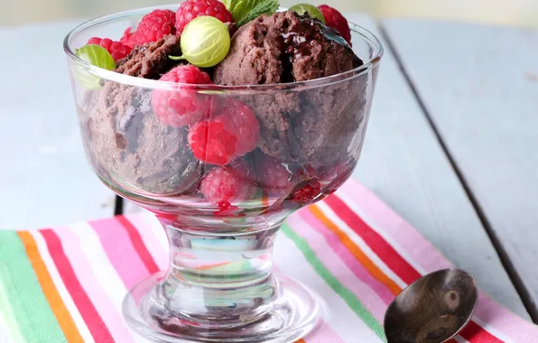 Berries, ice cream, dessert, sweet, sweet, dessert, ice cream, fresh berries