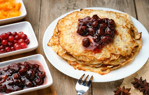 Picture pancakes, cakes, sweet, jam