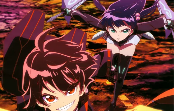 Girl, anime, art, guy, Sousei no Onmyouji