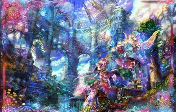 Picture girl, fantasy, variegation