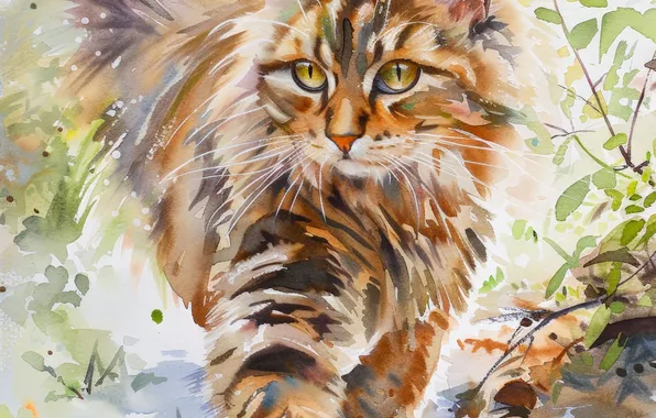 Picture Cat, Mustache, Cat, Face, Art, Digital art, AI art, The Art of Artificial Intelligence