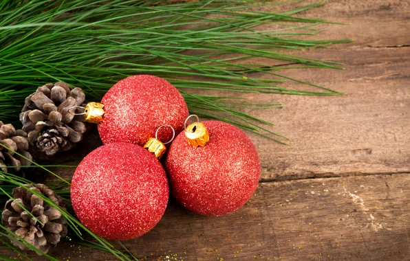 Balls, New Year, Christmas, bumps, wood, merry christmas, decoration, xmas
