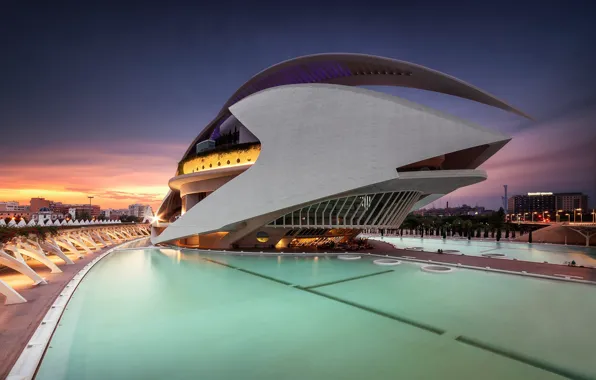Picture architecture, Spain, complex, Valencia, The city of arts and Sciences