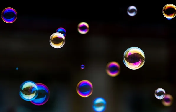 Picture mood, colored, bubbles