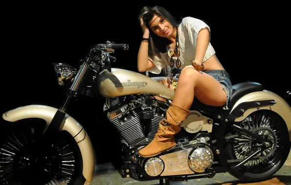 Look, girl, motorcycle
