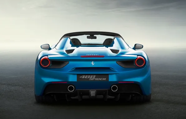 Picture Ferrari, Ferrari, Spider, Back, 488