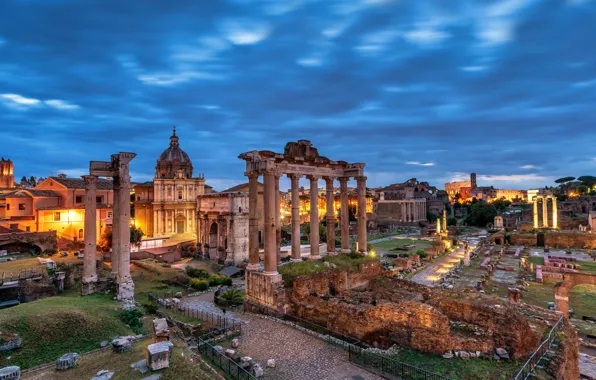 Picture the sky, city, the city, the evening, Rome, Italy, sky, Italy