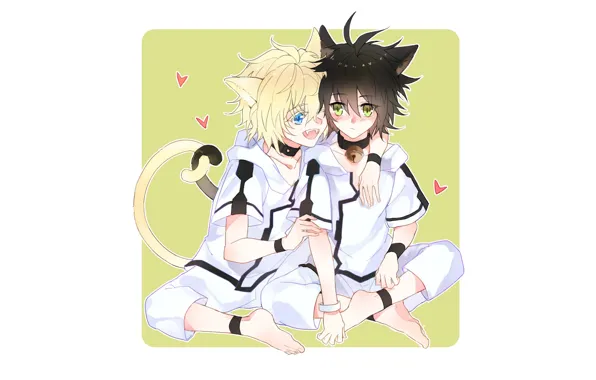Background, anime, art, two, boys, Owari no Seraph, The last Seraphim, Yuichiro Hakua
