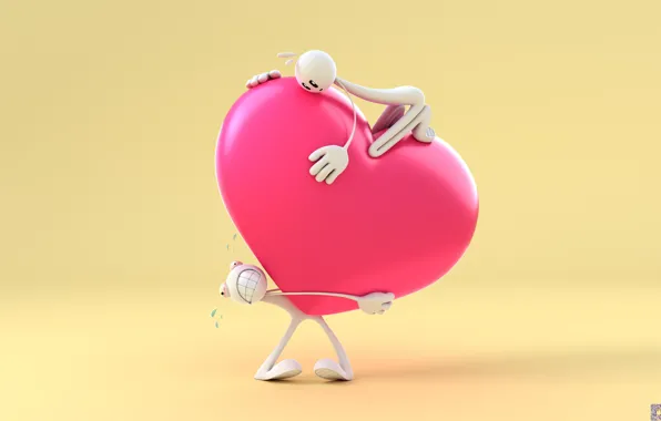 Picture love, heart, men, burden, the severity