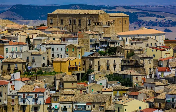 Picture landscape, mountains, home, Italy, Basilicata