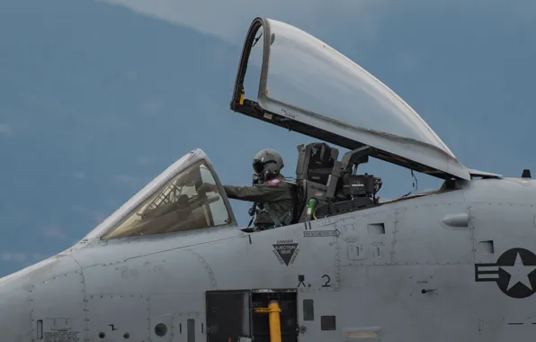 Cabin, pilot, attack, A-10, Thunderbolt II, single