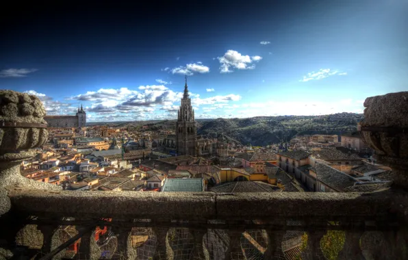 Picture treatment, panorama, Cathedral, Spain, Toledo