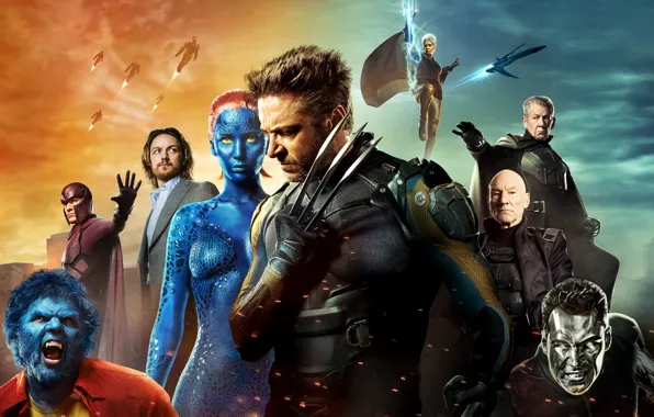 Picture Wolverine, Hugh Jackman, X-Men, Logan, Men, James McAvoy, Future, Michael Fassbender
