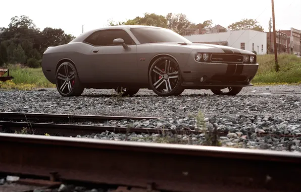 Auto, Tuning, Machine, Dodge, Challenger, Rails, Crushed stone