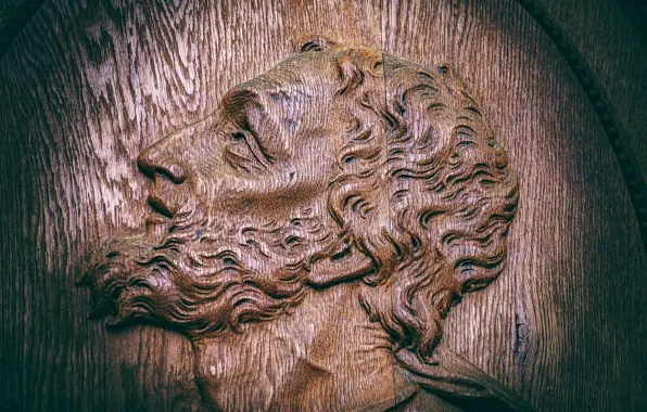 Face, Jesus, wood, religion, faith, woodcarving, input range, Saint-Blaise