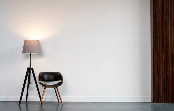 Wall, interior, chair, floor lamp