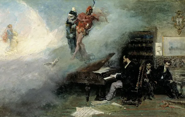 Picture music, picture, piano, composer, genre, Mariano Fortuny, Fantasy on the Theme of Faust