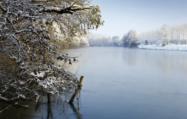 Picture winter, landscape, lake