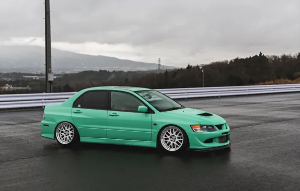 Picture Mitsubishi, Lancer, Evolution, Green, VIII