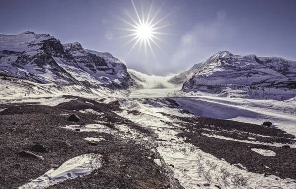 The sky, Snow, Sun