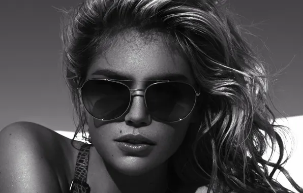 Girl, glasses, mole, Kate Upton, Kate Upton