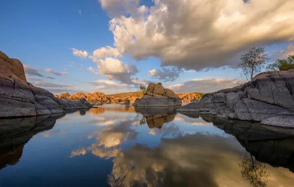 Picture lake, rocks, AZ, USA