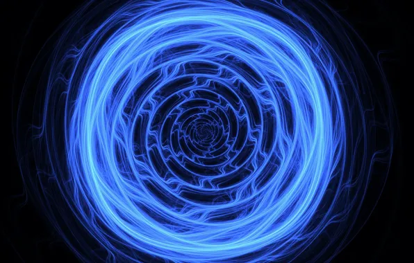 Abstraction, round, black background