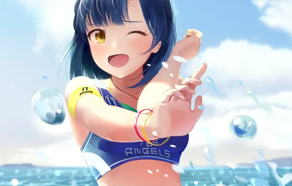 Picture summer, girl, IdolM@ster, anime