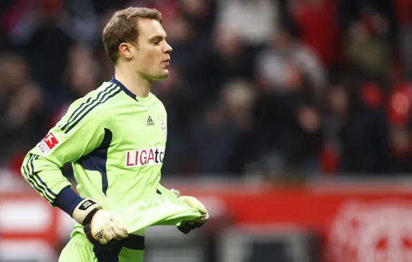 Man, football, Manuel Neuer, goalkeeper, FC Bayern, Bayern Munich, brutal