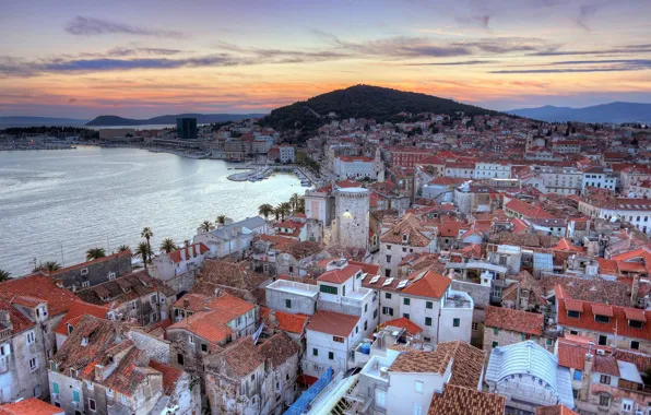 Sea, home, panorama, Croatia, Split