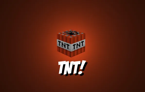 Picture minimalism, simple background, explosives, minecraf, tnt