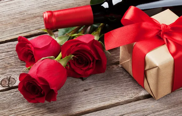 Love, flowers, gift, romance, roses, love, happy, Valentine's day