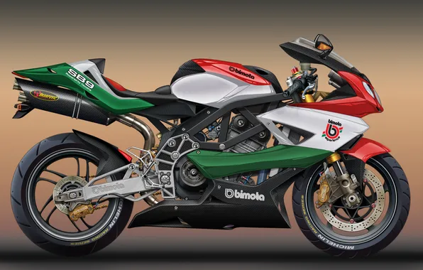 Picture Concept, art, motorcycle, Bimota, SB9