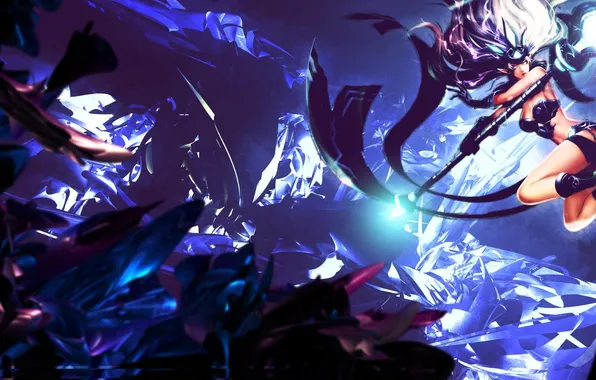 Girl, magic, art, destruction, staff, art, League of Legends, Janna