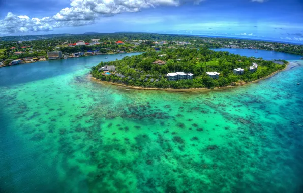 Picture sea, island, Vanuatu