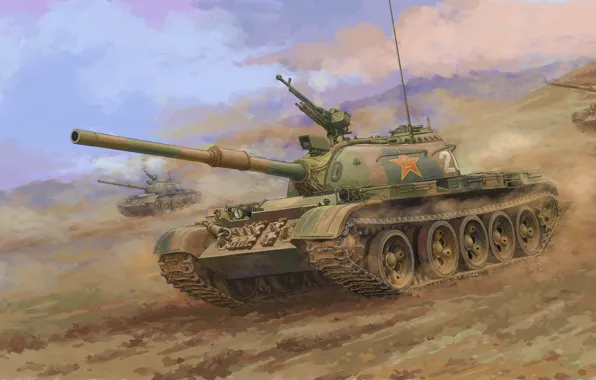 Tank, China, average, PLA, Tan Nu, PLA Type 59-II Medium Tank, WZ-120B