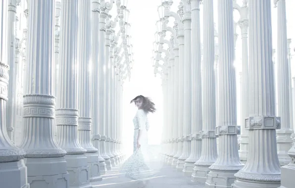 Look, girl, light, pose, strip, rendering, hair, transparent