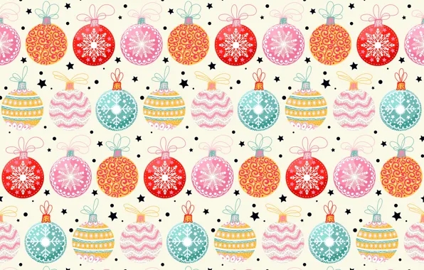 Decoration, background, balls, pattern, New Year, Christmas, Christmas, balls