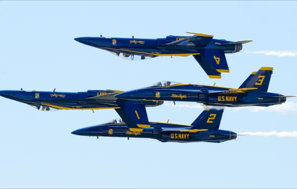 USA, for, F-18, Blue Angels